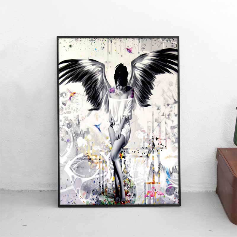tirsdag Asien Dovenskab → Plakat af tatoveret engel ← Moderne plakat af rå engel - se fotos her